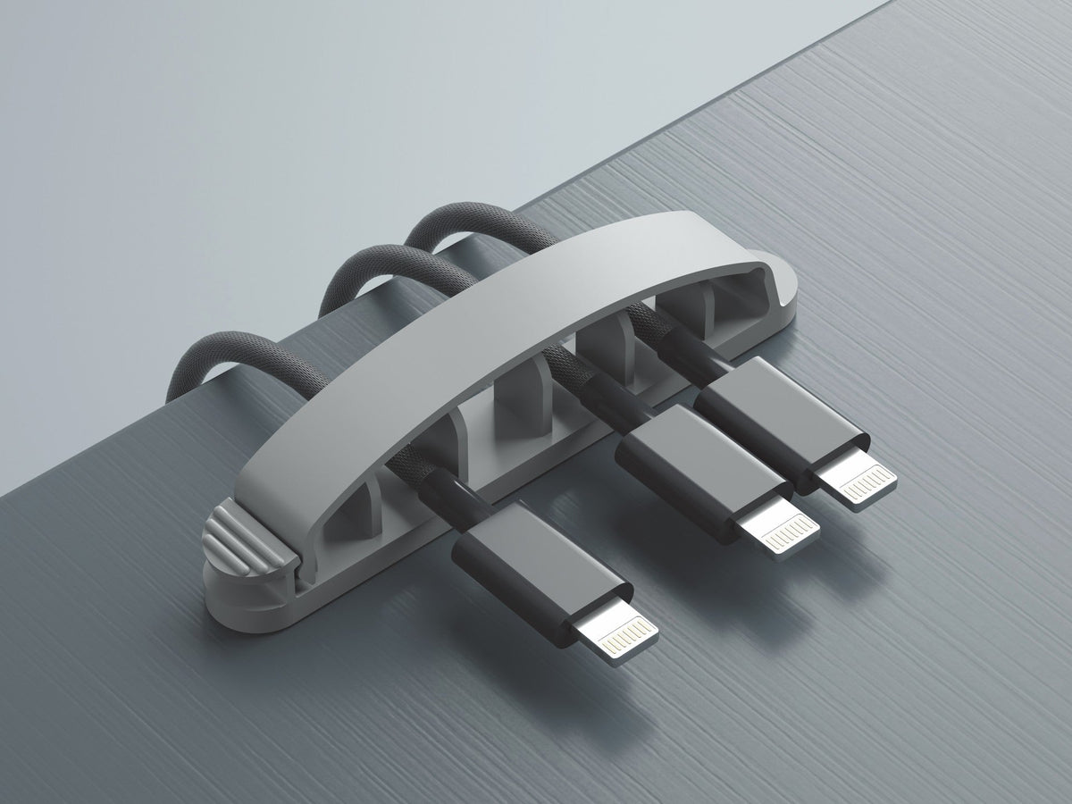 Suporte para abraçadeiras Techancy, TZ6291, embalagem com 3 unidades, prático para abrir e fechar para guardar cabos, cinzento