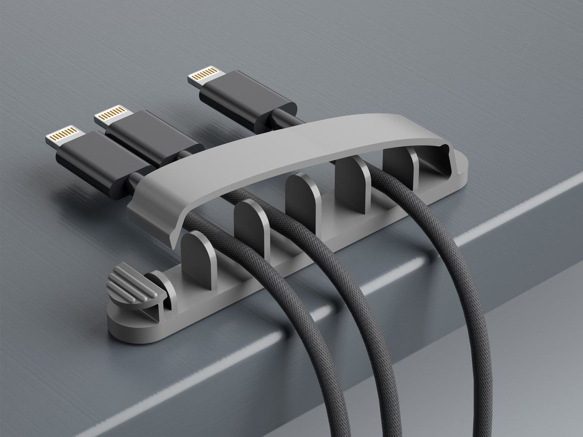Suporte para abraçadeiras Techancy, TZ6291, embalagem com 3 unidades, prático para abrir e fechar para guardar cabos, cinzento